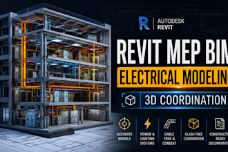create revit mep electrical bim modeling and 3d coordination models