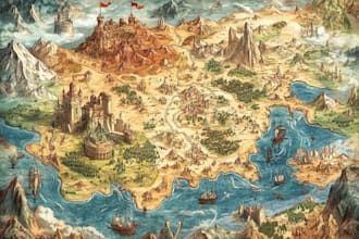 do fantasy map illustration for map
