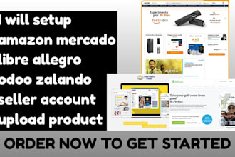 setup amazon mercado libre allegro odoo zalando seller account upload product