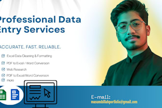 accurate data entry, copy and paste, web research,