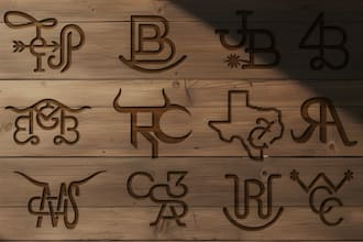 do custom western cattle brand cowboy ranch texas logo design for your business