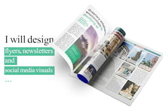 make create flyers, newsletters and social media visuals