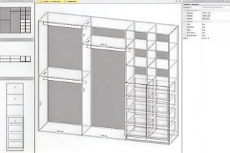 do 2d 3d cabinet wardrobe and furniture design with cut list