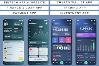 develop loan app, finance app, payment app, investment app, crypto wallet app