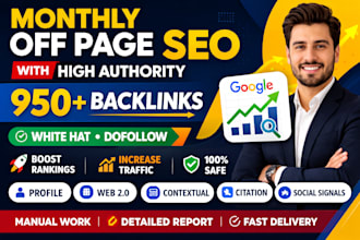 monthly SEO service, off page expert, white hat link building, guest posting
