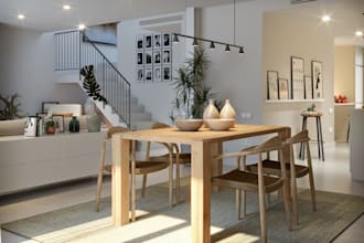renew villa interior space,wall decor, wooden furniture layout,ceiling rendering