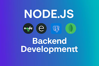 develop your node js backend using mongodb or postgresql