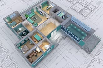detailed architectural floor plans for permit approval construction