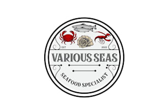 create wonderful and excellent seafood logo design