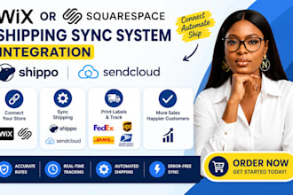 integrate wix or squarespace shipping sync system using shippo sendcloud