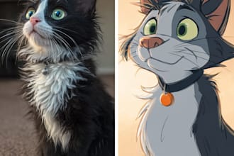 create a unique disney pet portrait