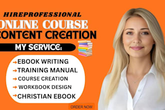create online curso content, curso curriculum, PPT y video lessons