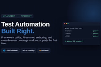 build playwright typescript automation testing framework with ai