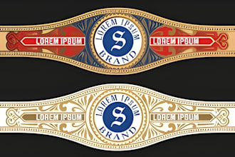 do modern cigar ring, cigar box, cigar band, cigar label, and cigar logo design