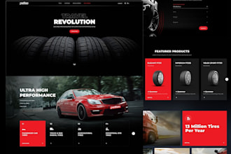 design car tire website, automotive website, car dealer website