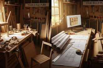 turn your DIY, furniture, carpentry, shed woodworking projects into build plan