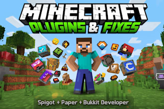 create and fix powerful minecraft spigot, paper, and bukkit plugins