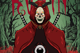do brutal dark art illustration, and horror poster for you