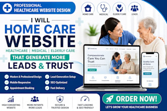 home care website healthcare website home care leads elderly care home care logo