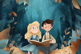illustrate children book illustration, christian story book and christmas book