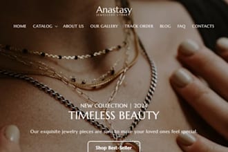 create jewelry website, jewelry store, jewelry