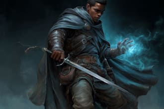 design a fantasy, dark fantasy character concept