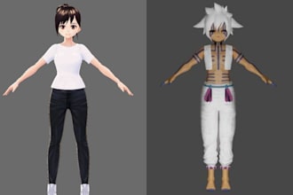 port edit do weight paint 3d models mmd character vrchat vroid sfm gmod