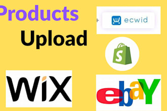 add upload or import bulk products to shopify, woocommerce, wix, ecwid, ebay