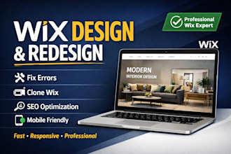 design or redesign wix website, wix clone copy, fix wix issues wix seo