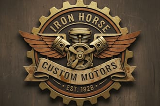 design a vintage motor logo for your brand