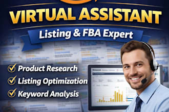 be your expert amazon virtual assistant, private label, fba