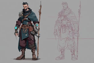 draw your fantasy character, rpg character or portrait