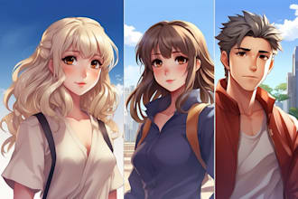 draw anime style characters commission art