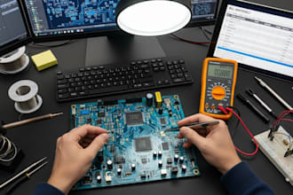 do pcb board designing, hardware prototyping, rf pcb, testing with gerber, bom