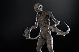 create custom 3d characters for games, animation  in unreal engine
