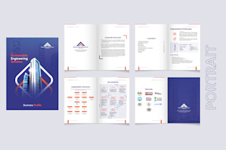 design a professional company profile, business profile