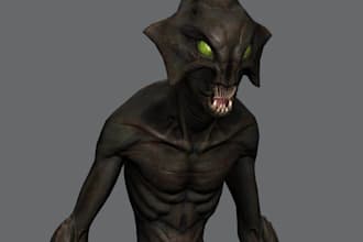 create 3d metahuman character, humanoid gaming model, 3d characters for games