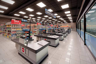 refit 3d boutique, retail store, food mart, grocery store, salon, shopping mall