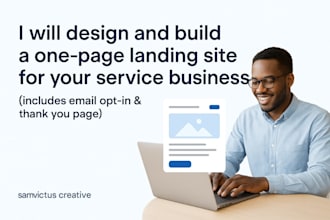 design and build a one page landing site for your service business