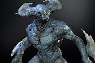 design 3d modeling character, 3d animal, 3d game character ue5