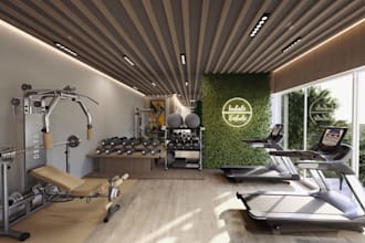 remodel gym house,gaming arena,sport facilities, indoor sport room cgi rendering
