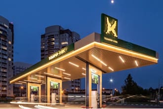 renevote 3d filling station, 3d gas station, 3d fuel station, 3d oil station