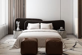 3d interior bedroom rendering, ikea furniture, kitchen design 3d interior design