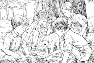 draw amazing coloring book pages illustration for children