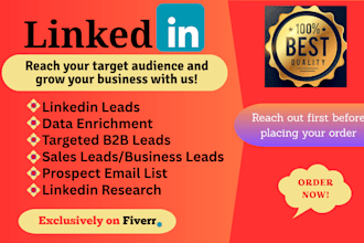 do linkedin b2b lead generation, business leads and data enrichment research