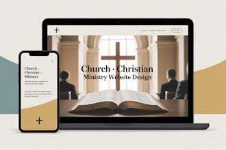 design an author, church, christian ministry, or donation website