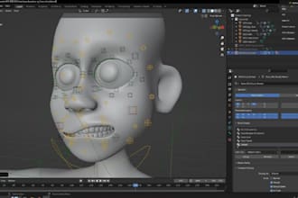 do 3d model rig port add blendshape 52 arkit in iclone blender cc4 c4d maya