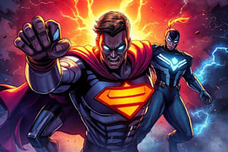 do your very own superhero or villain in marvel style