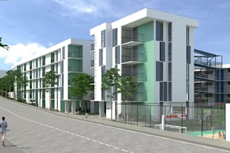modernize 3d apartment building,multi family housing, urban development,interior