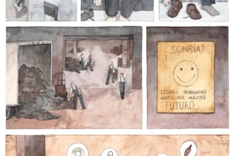 paint a comic page in watercolors